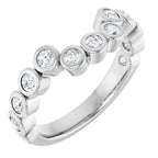 Bezel-Set Accented Engagement Ring or Band