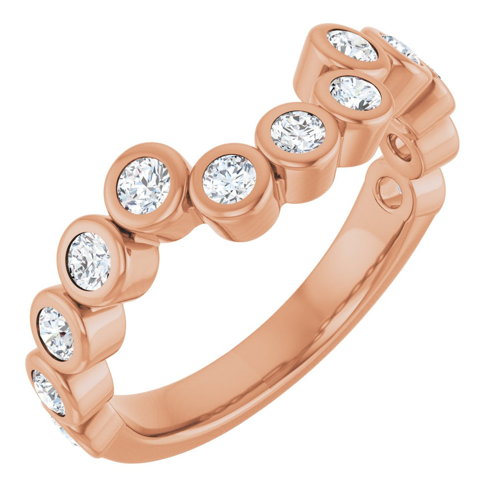 Bezel-Set Accented Engagement Ring or Band