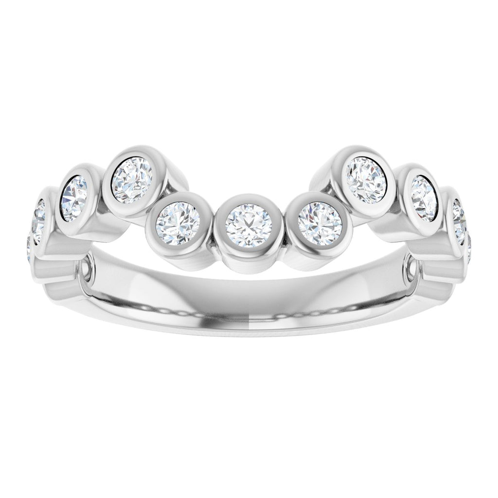 Bezel-Set Accented Engagement Ring or Band