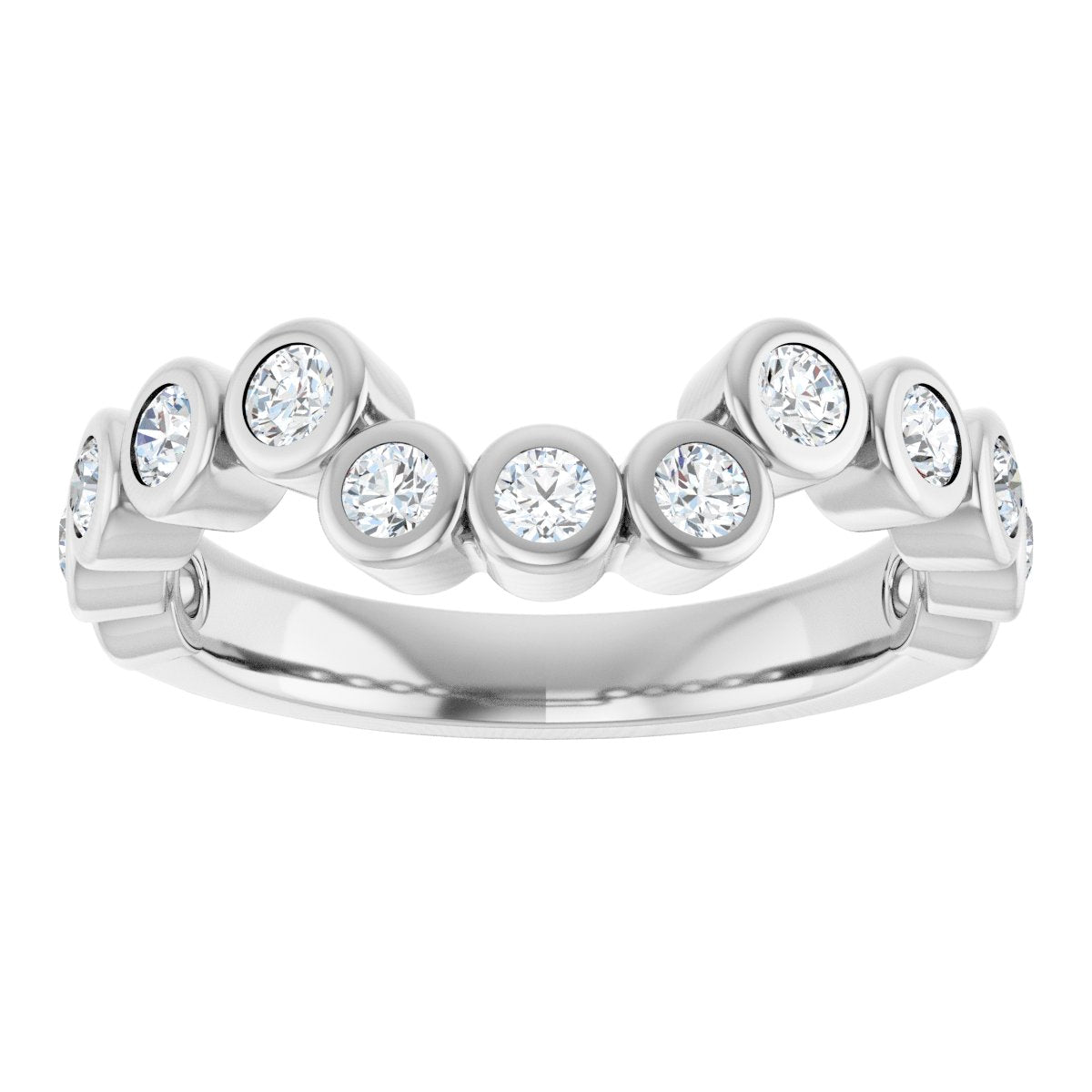 Bezel-Set Accented Engagement Ring or Band