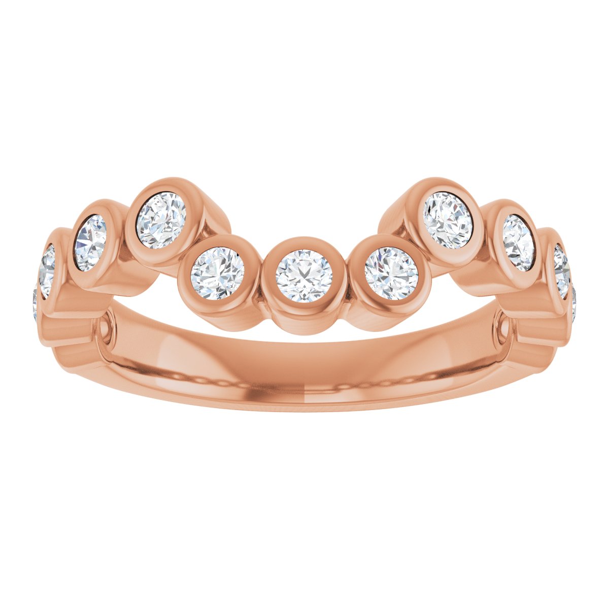 Bezel-Set Accented Engagement Ring or Band
