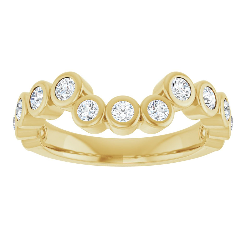 Bezel-Set Accented Engagement Ring or Band