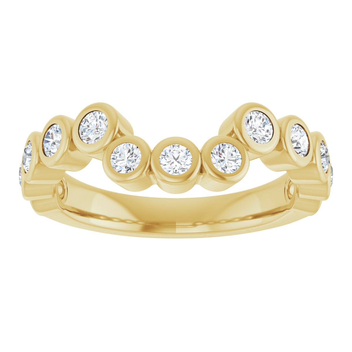 Bezel-Set Accented Engagement Ring or Band