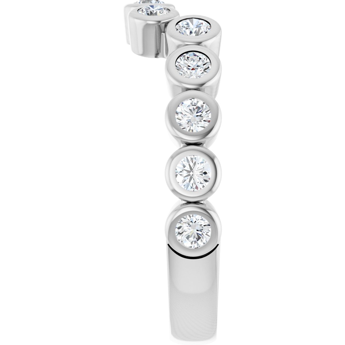 Bezel-Set Accented Engagement Ring or Band