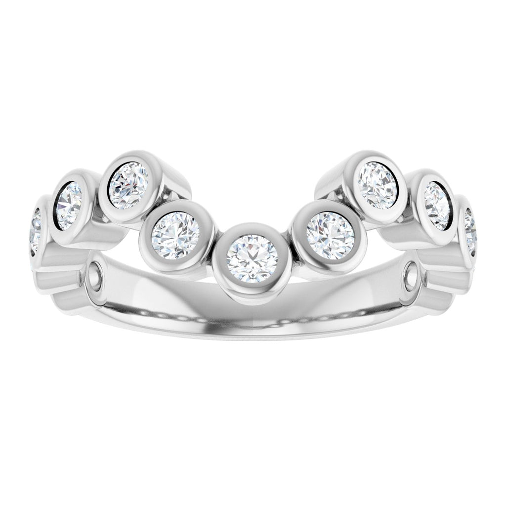Bezel-Set Accented Engagement Ring or Band