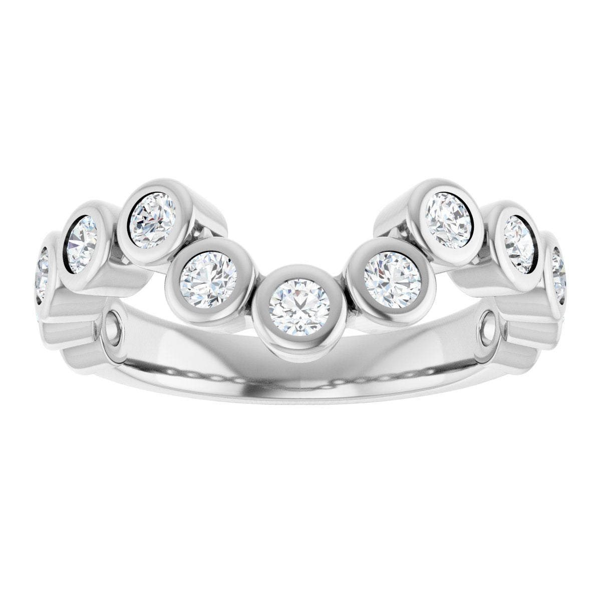 Bezel-Set Accented Engagement Ring or Band