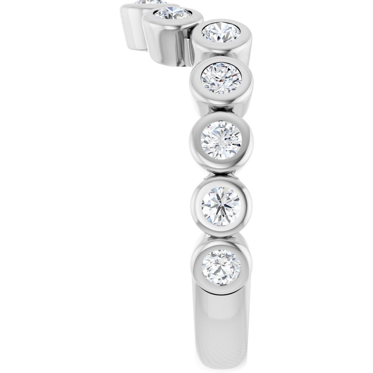Bezel-Set Accented Engagement Ring or Band