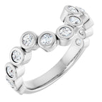 Bezel-Set Accented Engagement Ring or Band