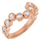 Bezel-Set Accented Engagement Ring or Band
