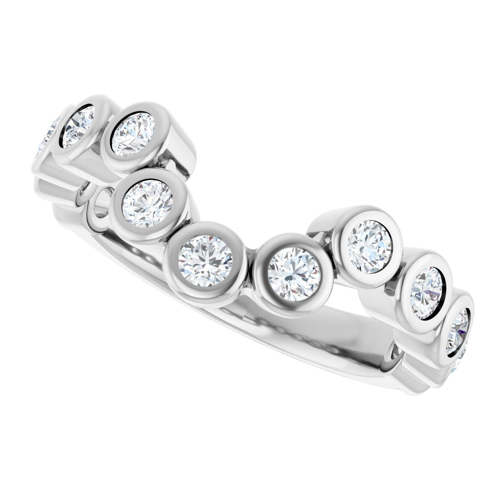 Bezel-Set Accented Engagement Ring or Band