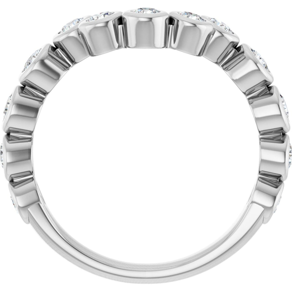 Bezel-Set Accented Engagement Ring or Band