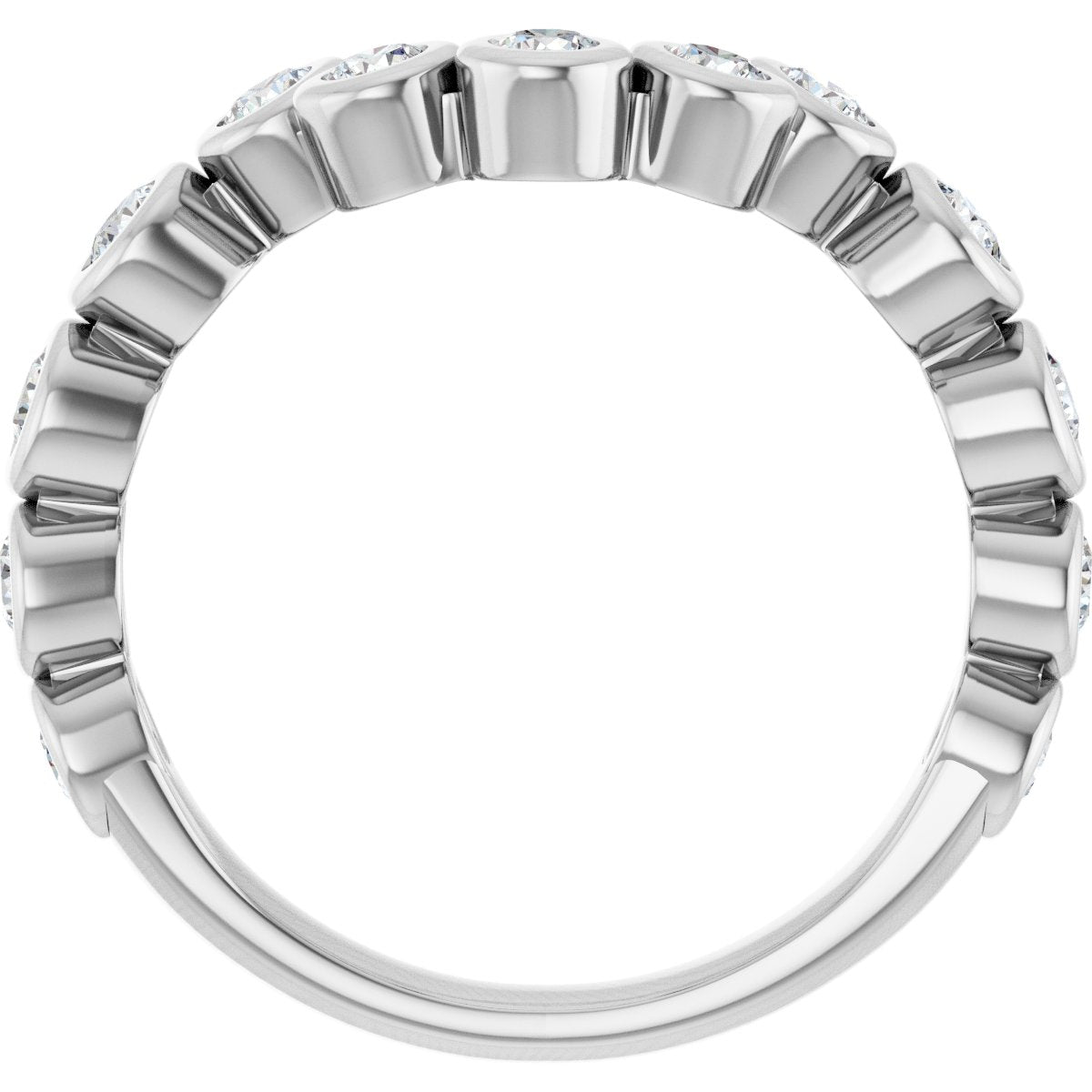 Bezel-Set Accented Engagement Ring or Band