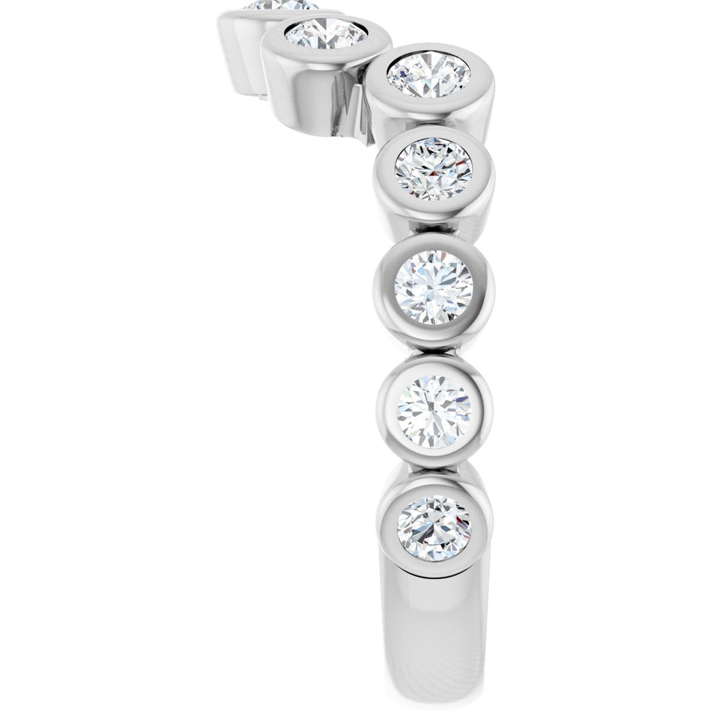 Bezel-Set Accented Engagement Ring or Band