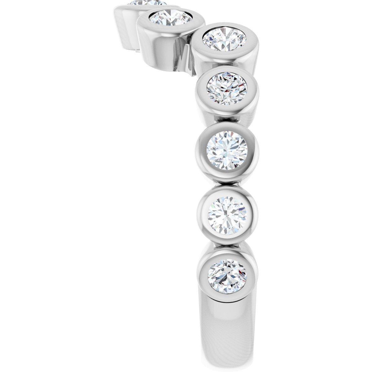 Bezel-Set Accented Engagement Ring or Band