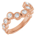 Bezel-Set Accented Engagement Ring or Band