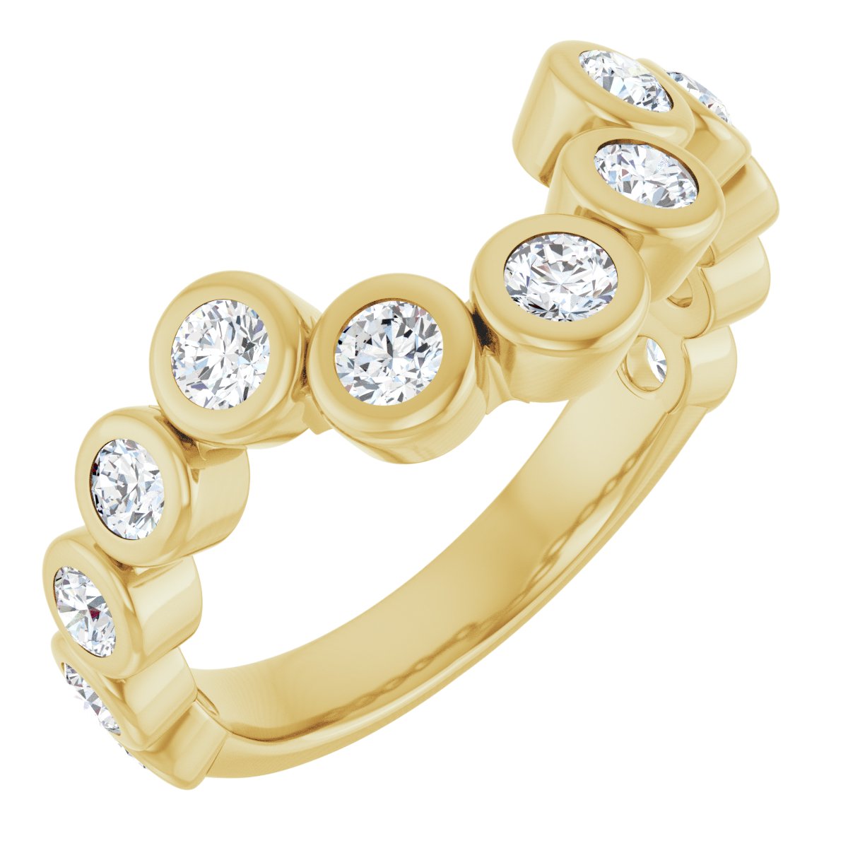 Bezel-Set Accented Engagement Ring or Band