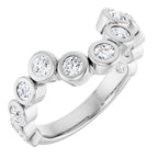 Bezel-Set Accented Engagement Ring or Band