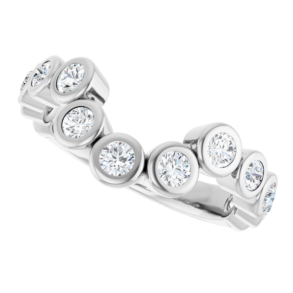 Bezel-Set Accented Engagement Ring or Band