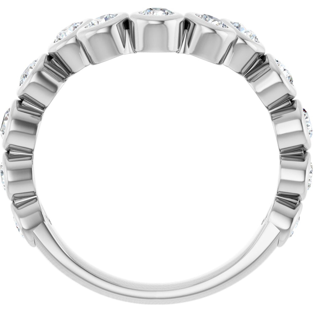 Bezel-Set Accented Engagement Ring or Band