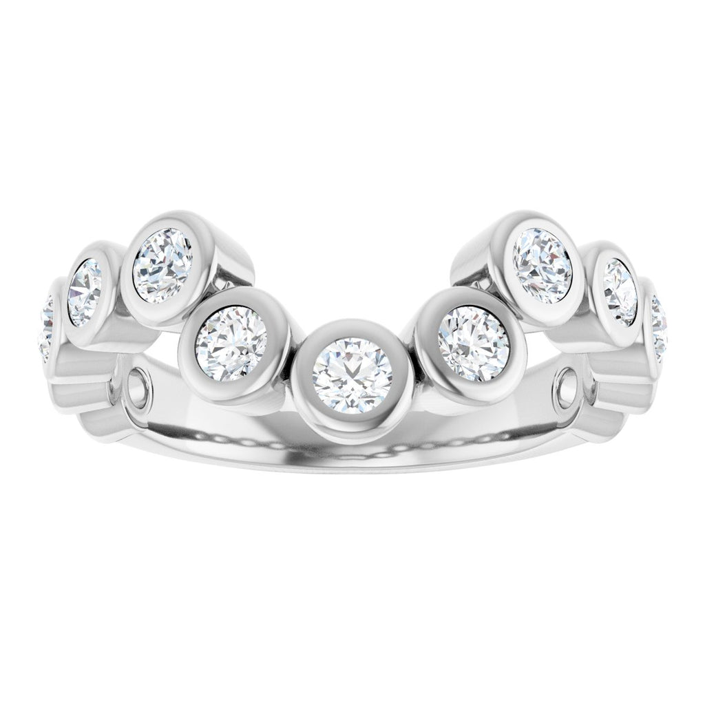 Bezel-Set Accented Engagement Ring or Band