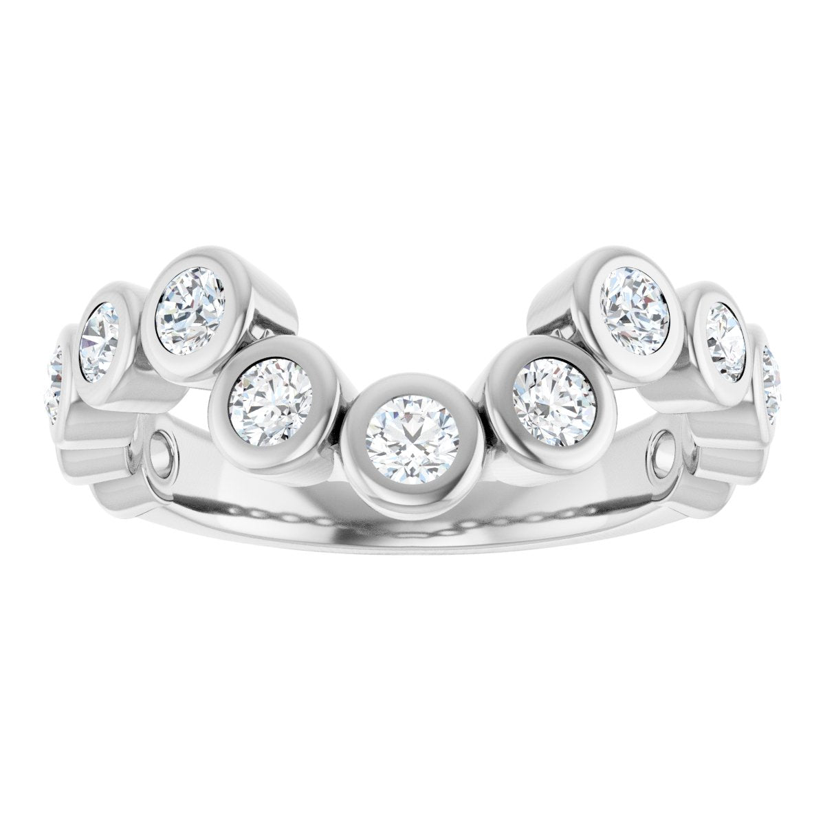 Bezel-Set Accented Engagement Ring or Band