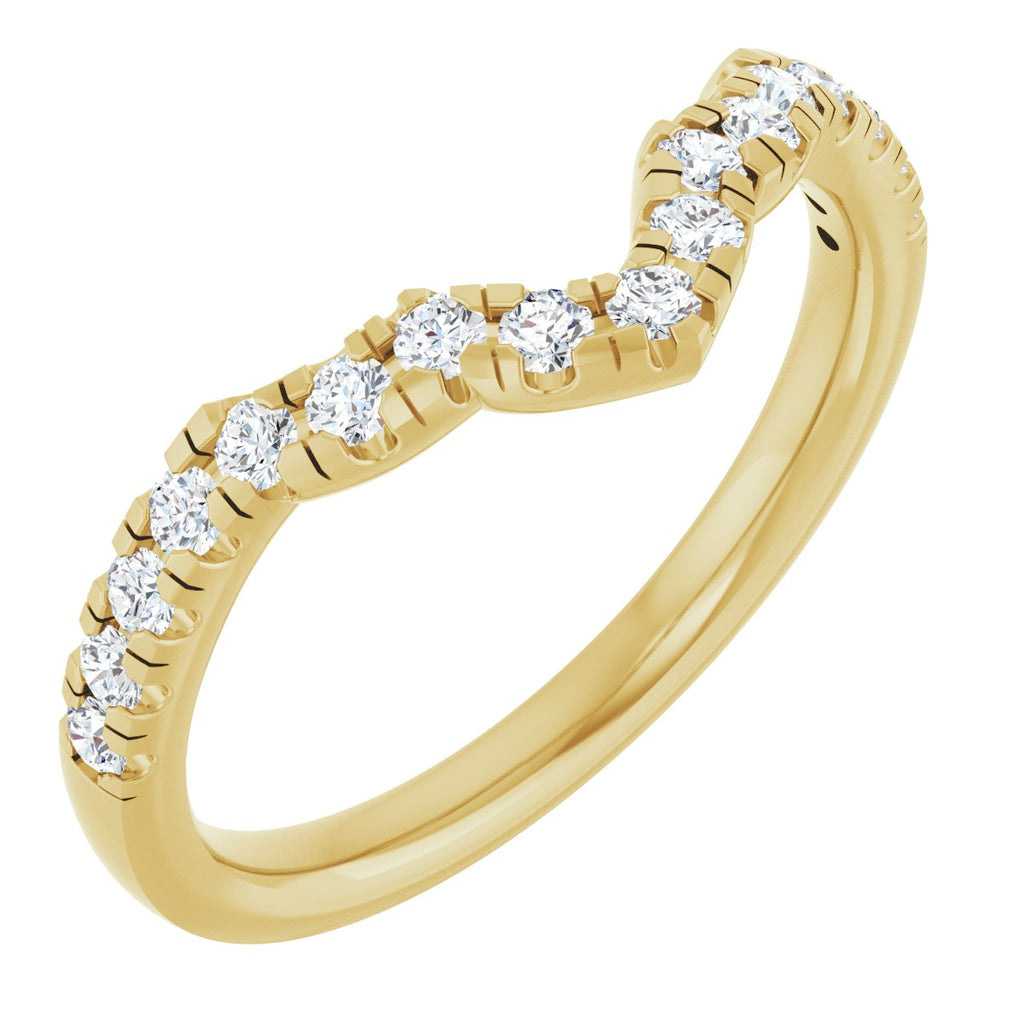 Double Claw-Prong Three-Stone Engagement Ring or Band