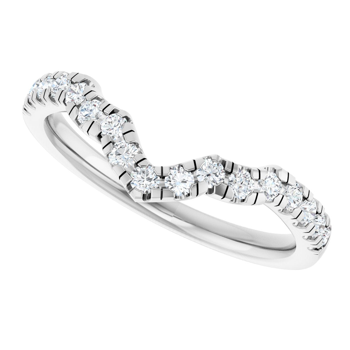 Double Claw-Prong Three-Stone Engagement Ring or Band