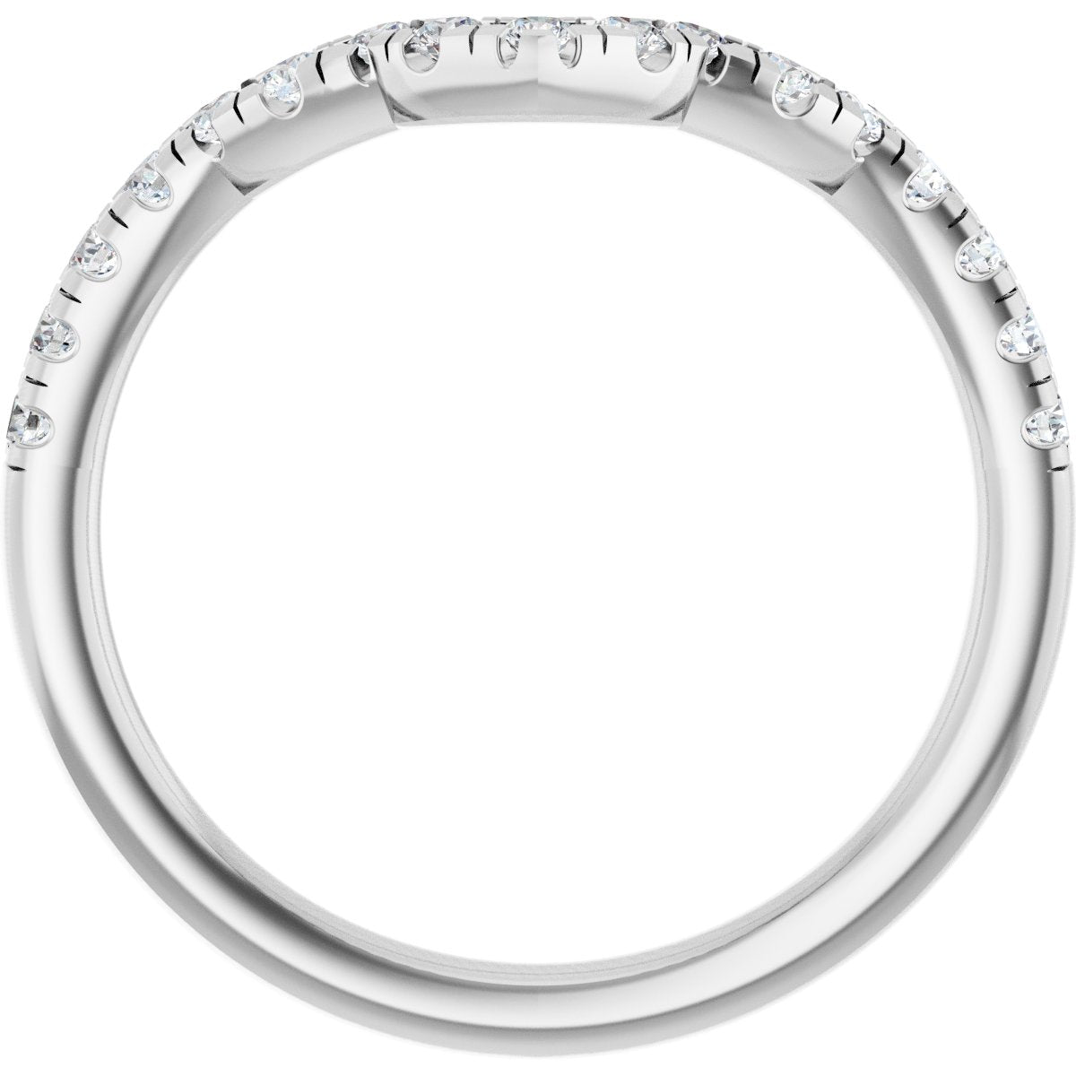 Double Claw-Prong Three-Stone Engagement Ring or Band