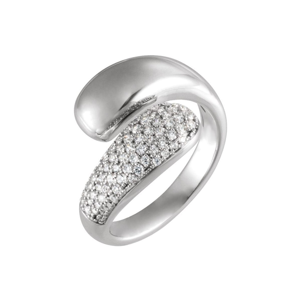 Pavé-Style Bypass Ring