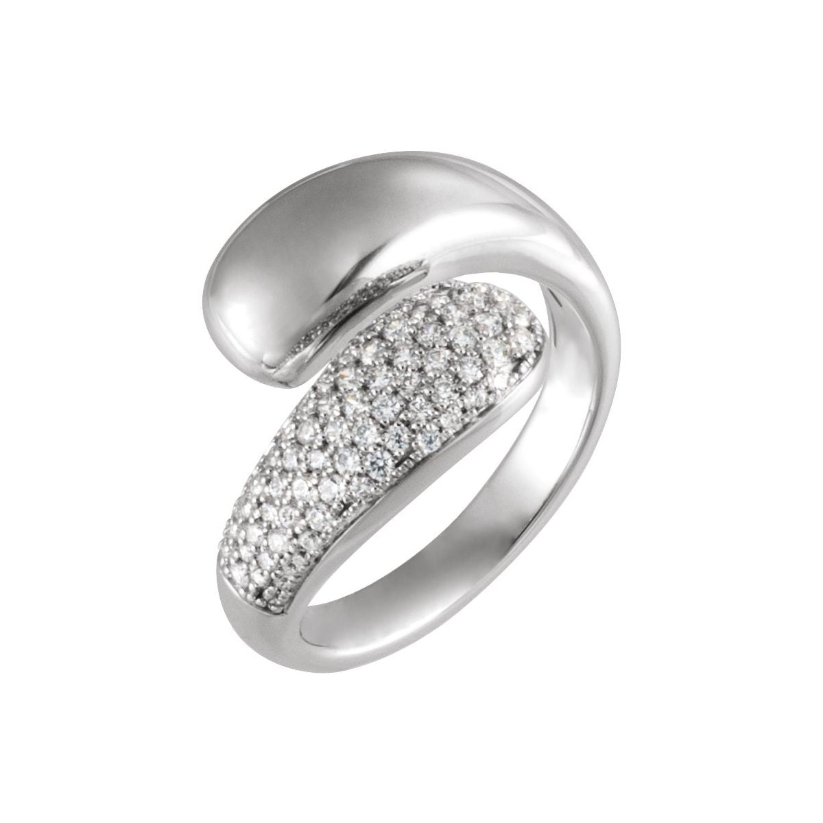 Pavé-Style Bypass Ring