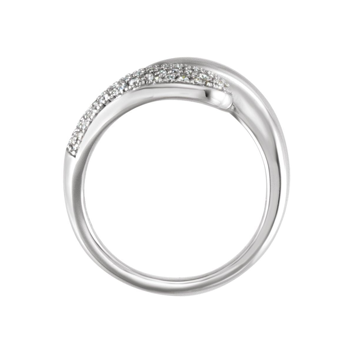 Pavé-Style Bypass Ring