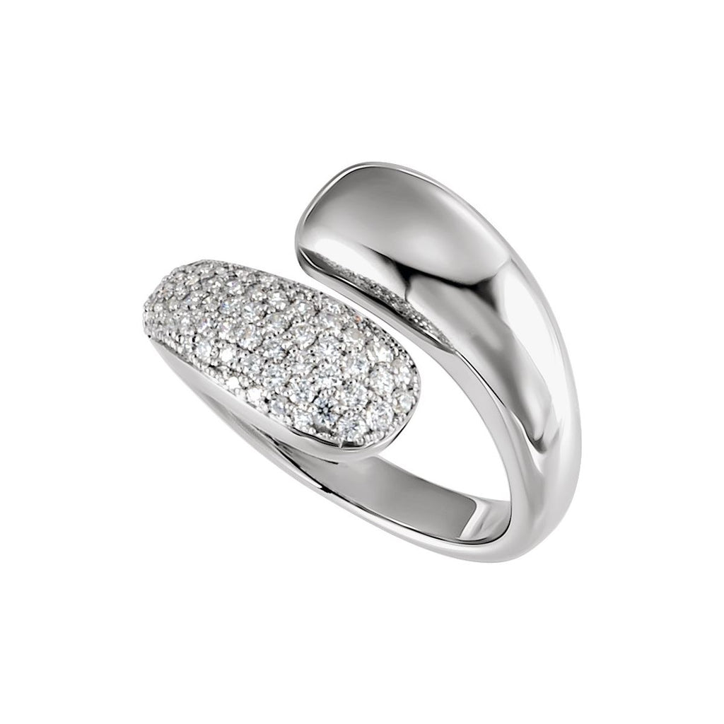 Pavé-Style Bypass Ring