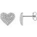 Accented Puffed Heart Earrings