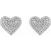Accented Puffed Heart Earrings