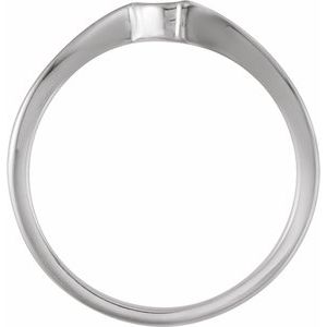 V-End Solitaire Engagement Ring or Band