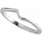 V-End Solitaire Engagement Ring or Band