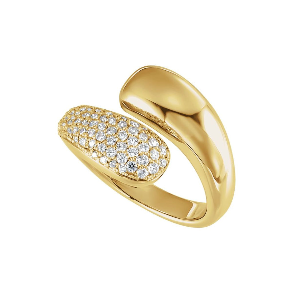 Pavé-Style Bypass Ring