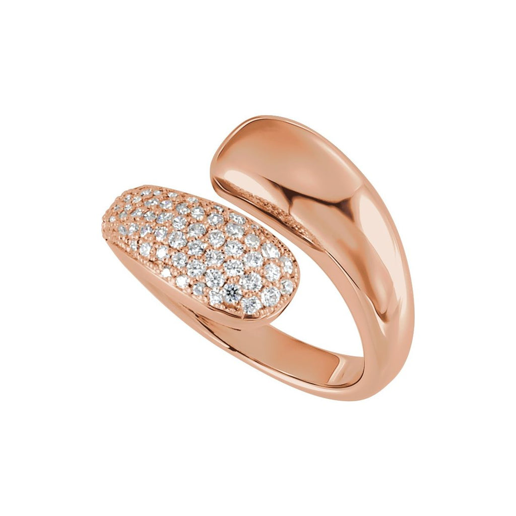 Pavé-Style Bypass Ring