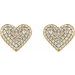 Accented Puffed Heart Earrings