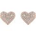 Accented Puffed Heart Earrings