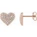 Accented Puffed Heart Earrings