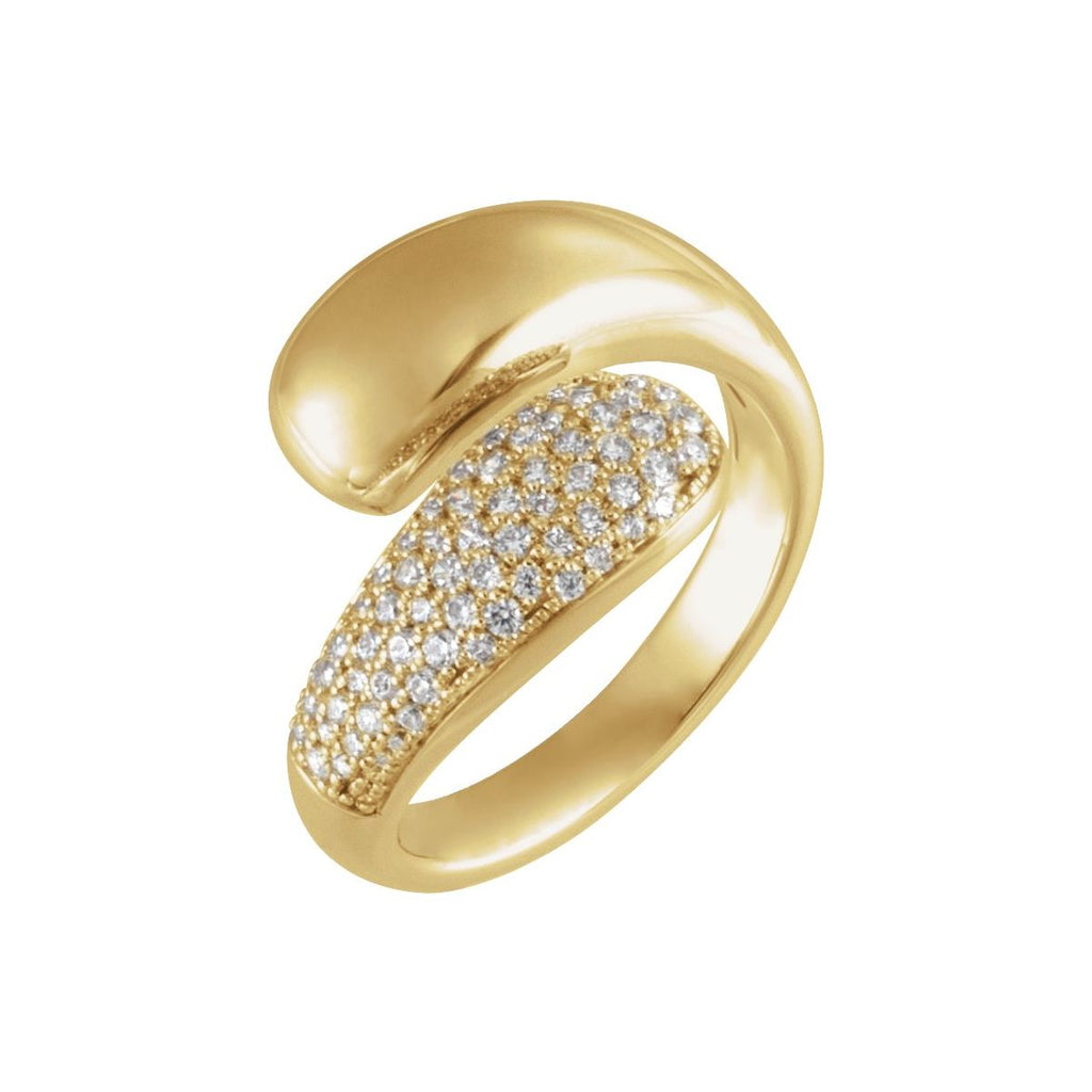 Pavé-Style Bypass Ring