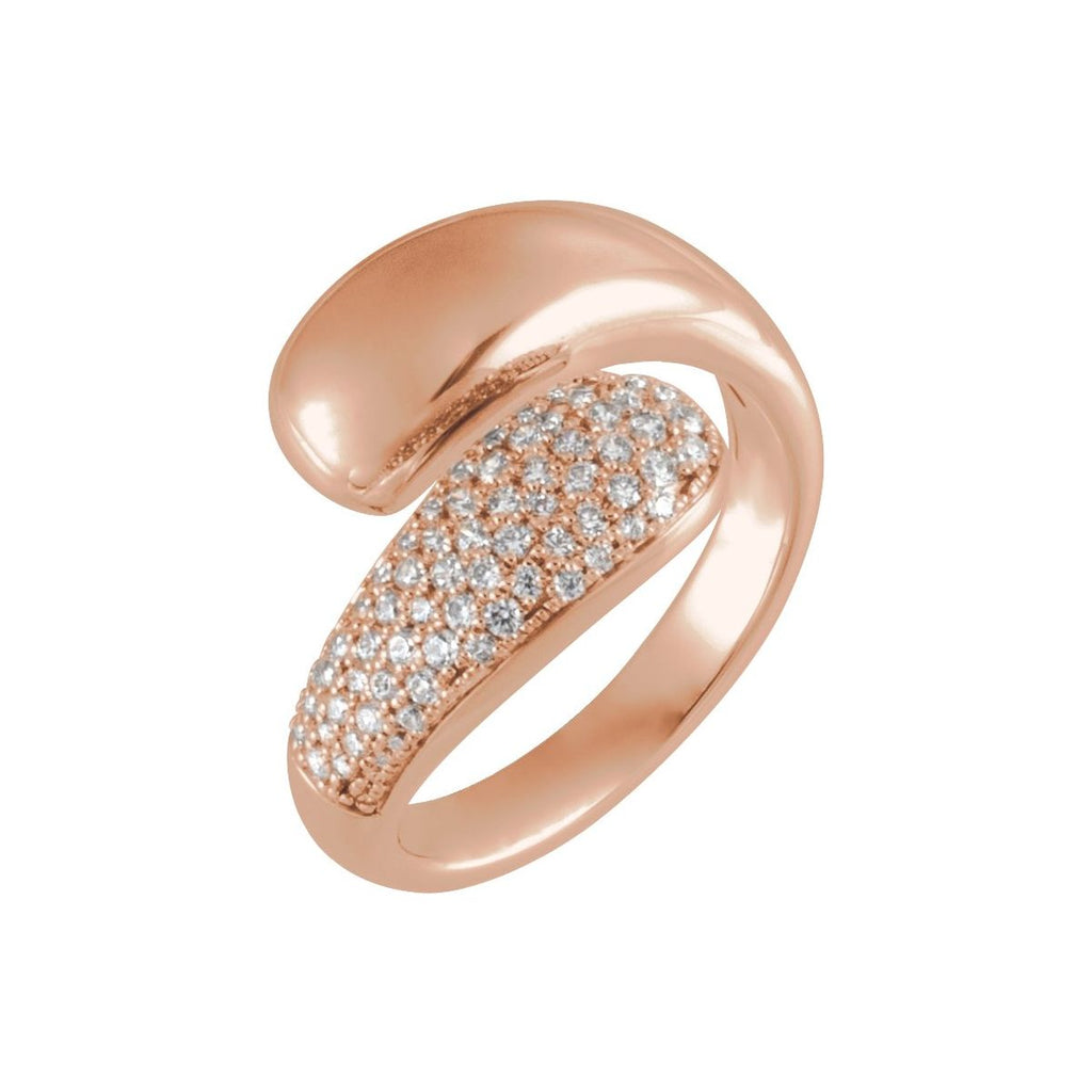 Pavé-Style Bypass Ring