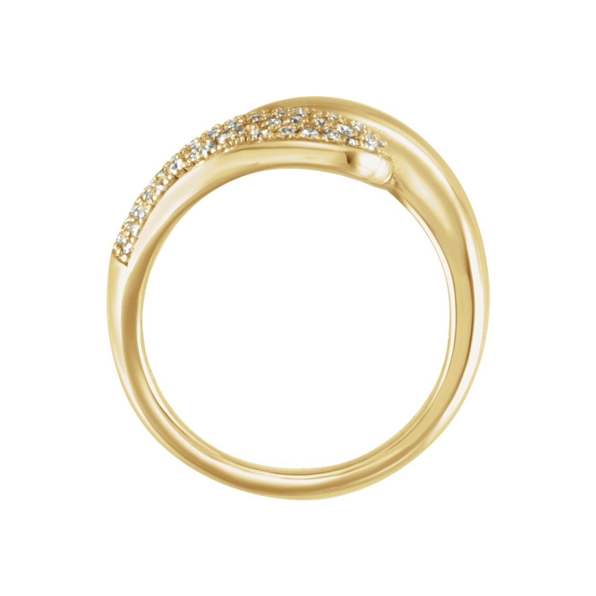 Pavé-Style Bypass Ring