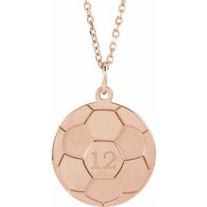 Engravable Sports Ball Necklace or Pendant