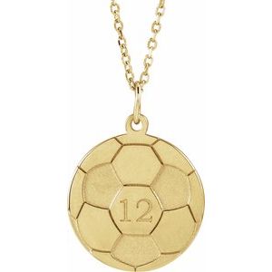 Engravable Sports Ball Necklace or Pendant