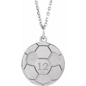 Engravable Sports Ball Necklace or Pendant