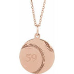 Engravable Sports Ball Necklace or Pendant