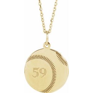 Engravable Sports Ball Necklace or Pendant