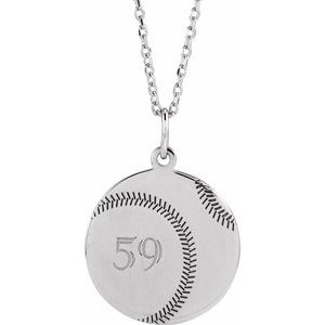 Engravable Sports Ball Necklace or Pendant